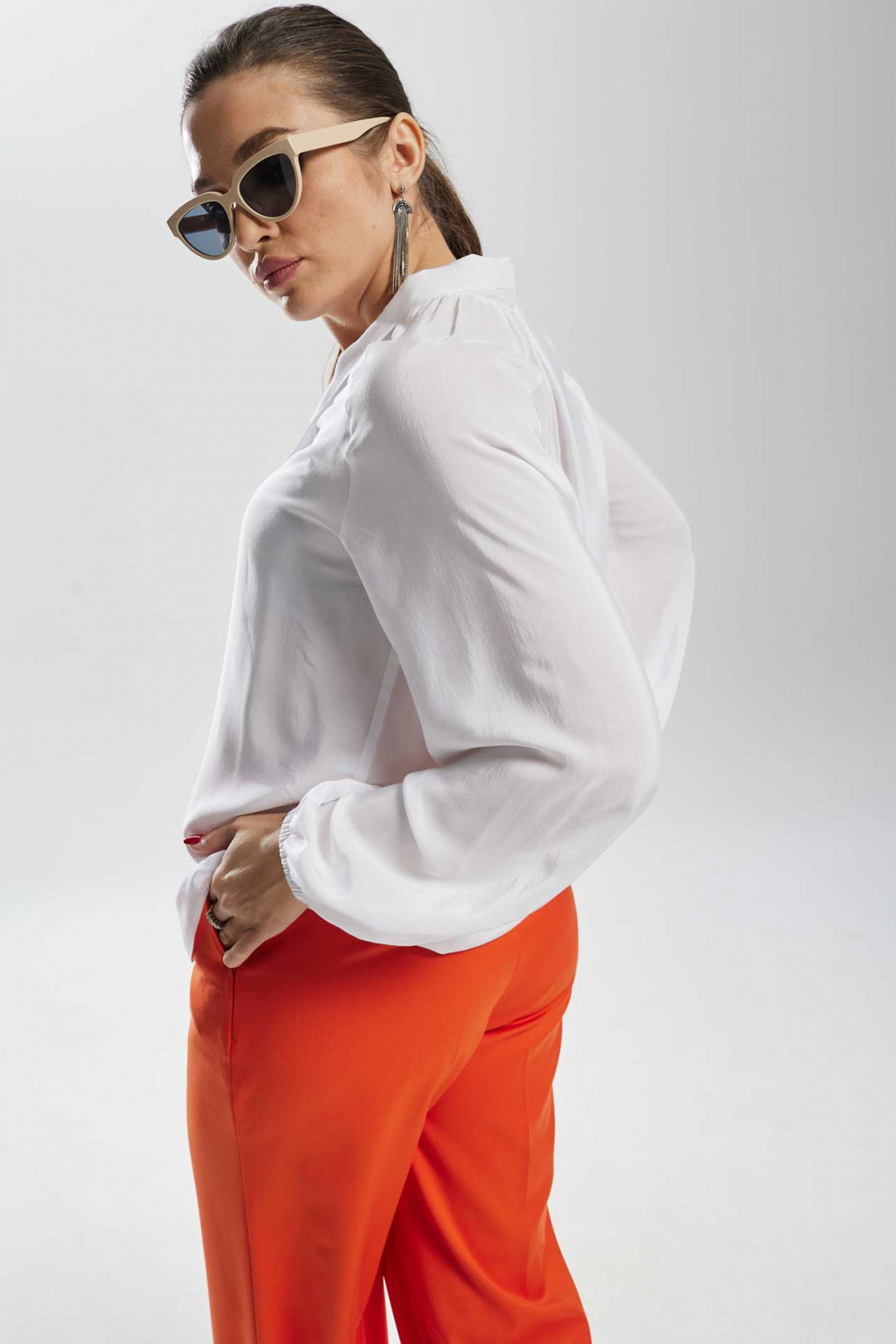 Блузка MisLana С925 белый - фото 3